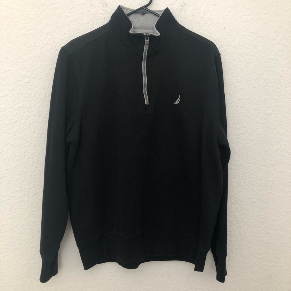 Nautica Men’s Fleece 1/4 Zip Mock Neck Pullover